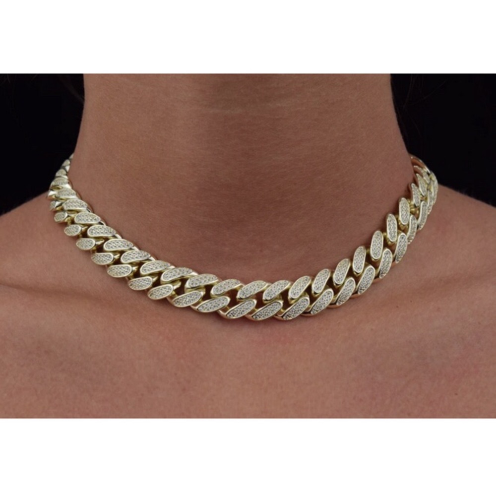 Shop Paige gold iced cuban necklace
